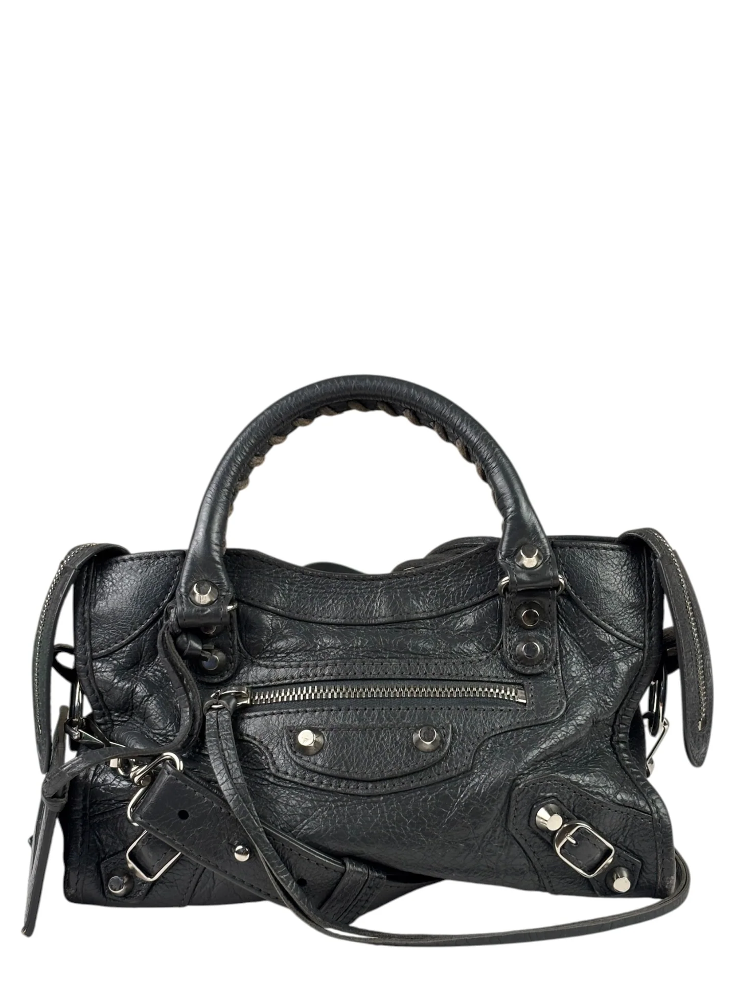 Balenciaga Grey Calfskin Mini Le City Bag