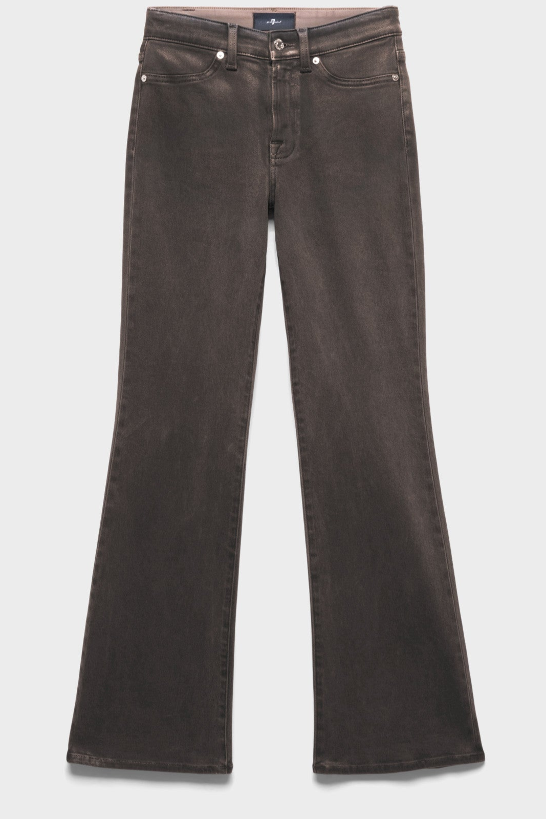 7 FOR ALL MANKIND LEGGY BOOTCUT in Coated Denim Brown