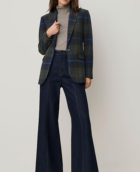 The Plaid Longline Blazer