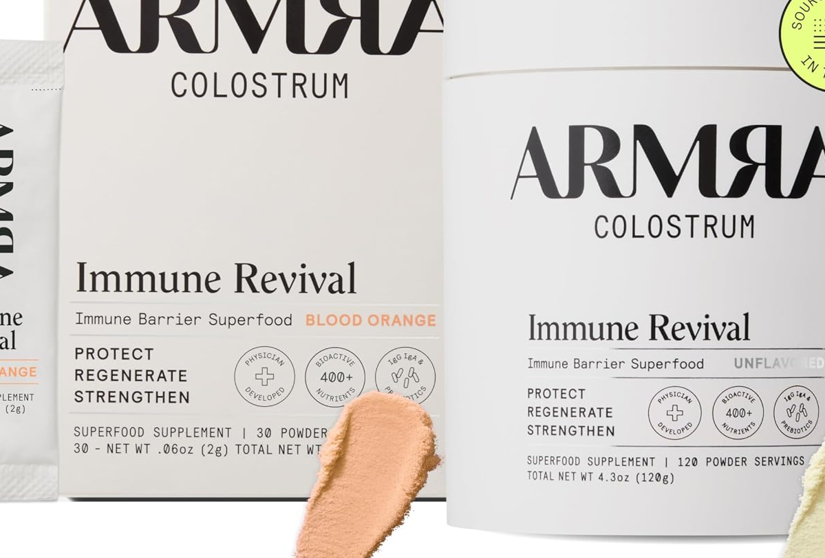 ARMRA Colostrum Blood Orange and Unflavored Bundle, 150 Servings
