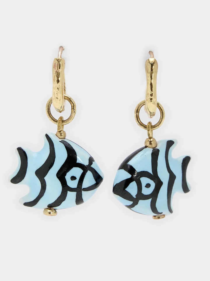 Alemais Calypso Ceramic Fish Earrings