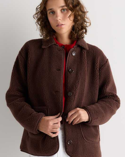 Hickory Brown Sherpa Barn Jacket