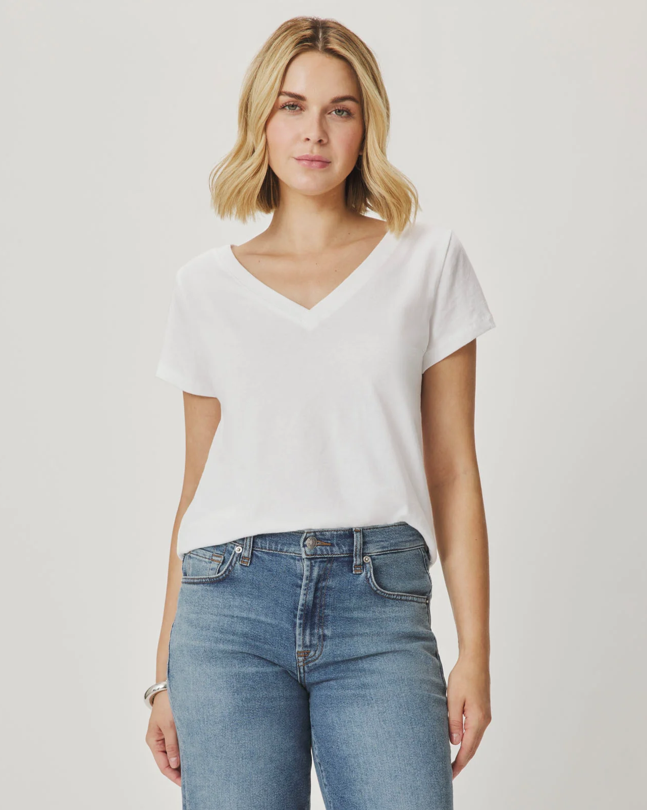The Lila Climate Beneficial™ Verified Cotton V-Neck Tee