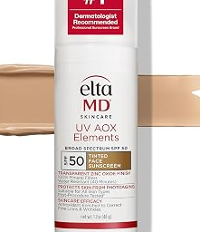 UV AOX Elements Tinted Mineral Face Sunscreen Lotion SPF 50