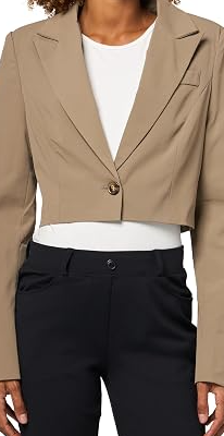 Womens Oversized Cropped Boxy Tailored Blazer