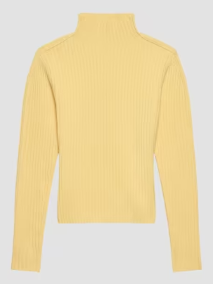 Rib-Knit Wool Sweater