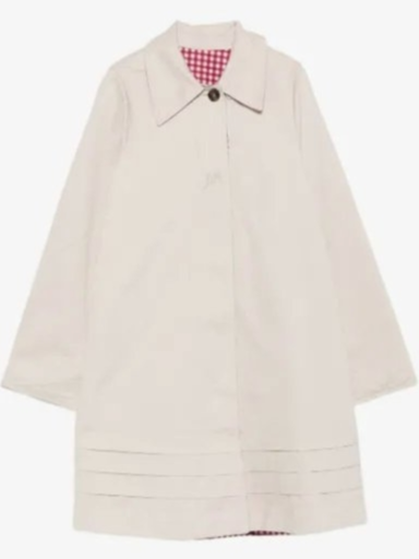 Mercedes bow-detail reversible trench coat