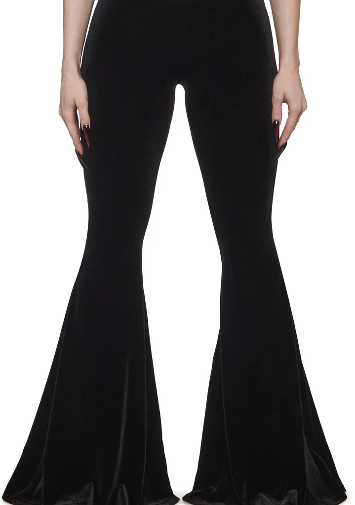 Full Vampire Velvet Flare Pants