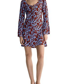 Daisy Scoop Neck Long Sleeve Dress