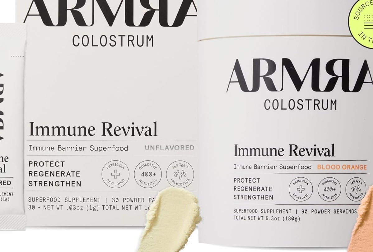 ARMRA Colostrum Unflavored 30 and Blood Orange 90 Bundle