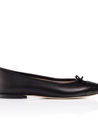 Cece Black Leather Ballet Flat