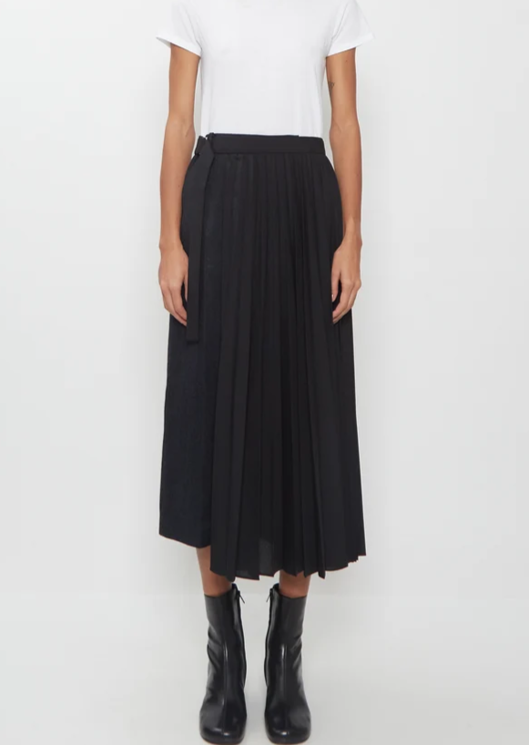 Double Faced Herringbone x Suiting Skirt