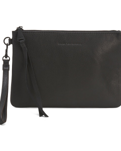 Leather Midtown Wristlet Pouch