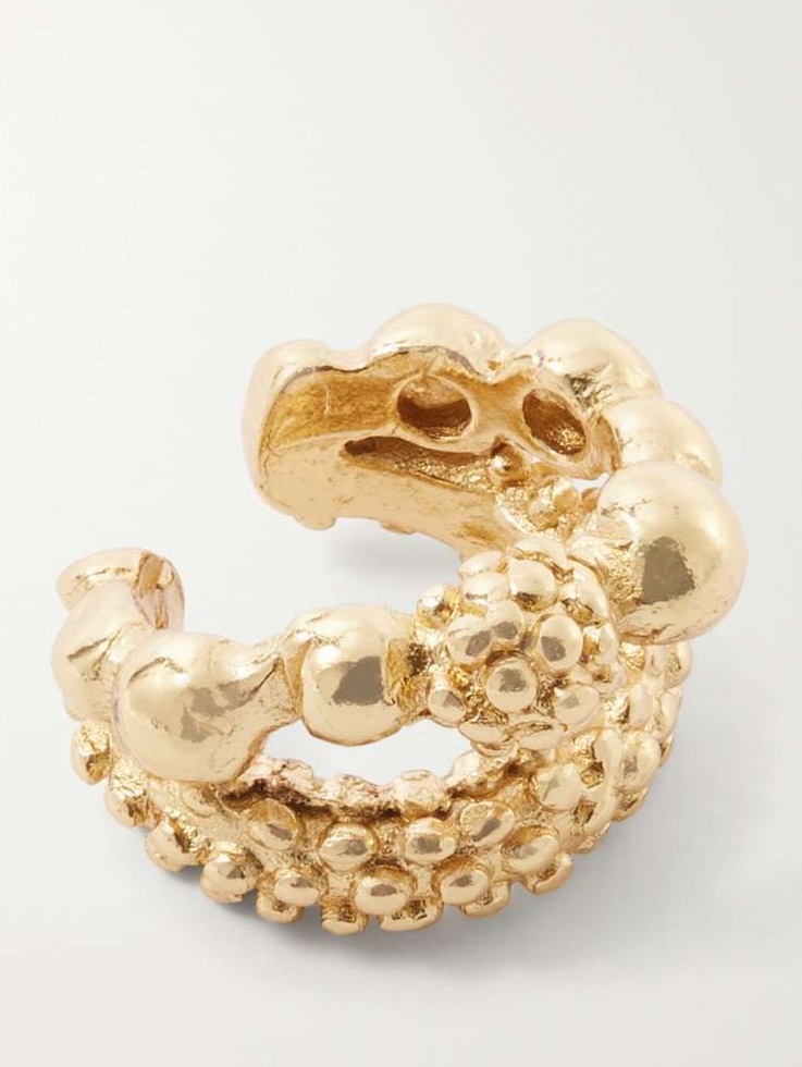 Plaka 18-Karat Gold-Plated Pewter Ear Cuffs