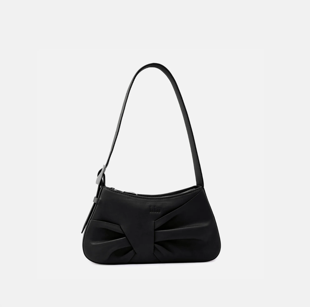 LEENA MINI SHOULDER DRAPED NAPPA BLACK