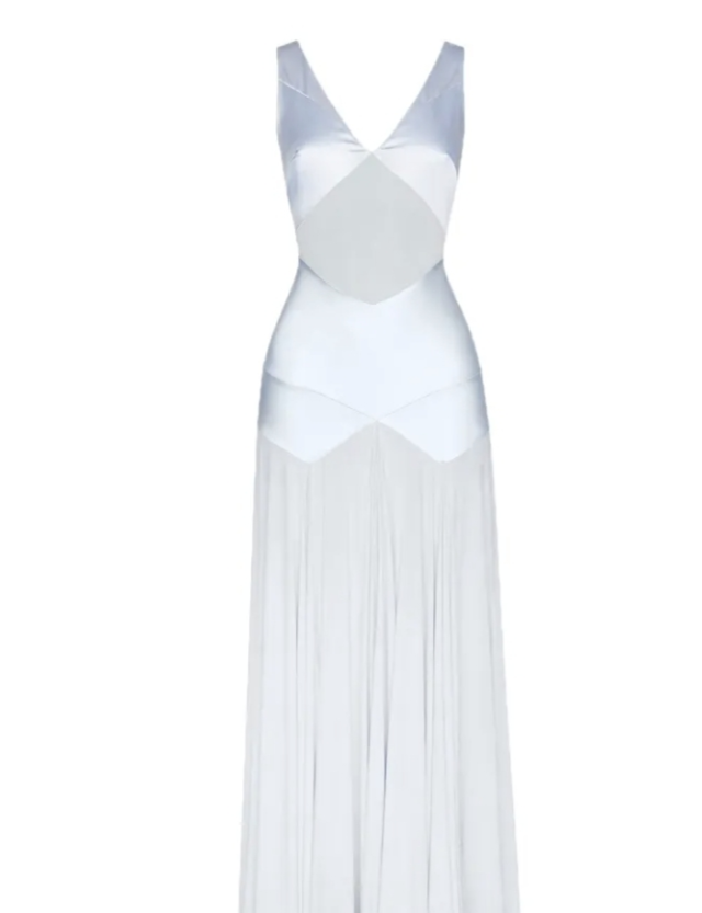 satin maxi dress