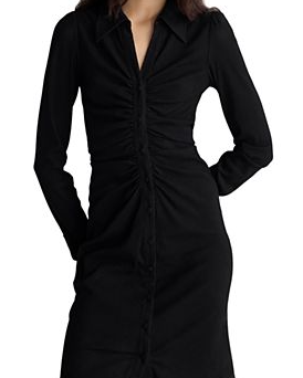 Sheska Corduroy Button Front Dress