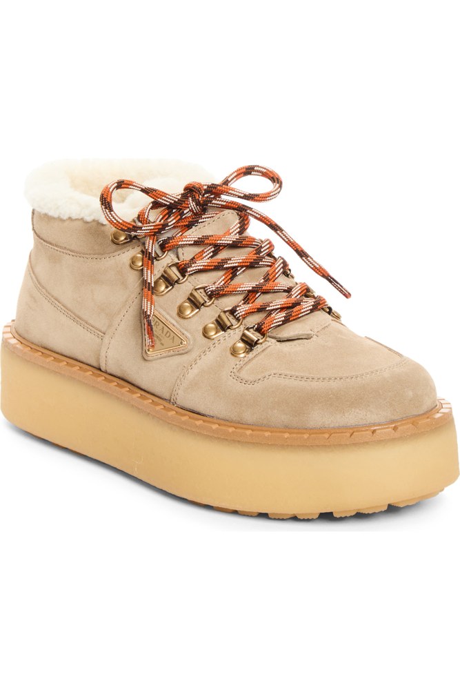 Genuine Shearling Platform Boot