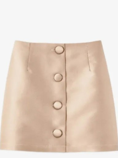Lucio button mini skirt
