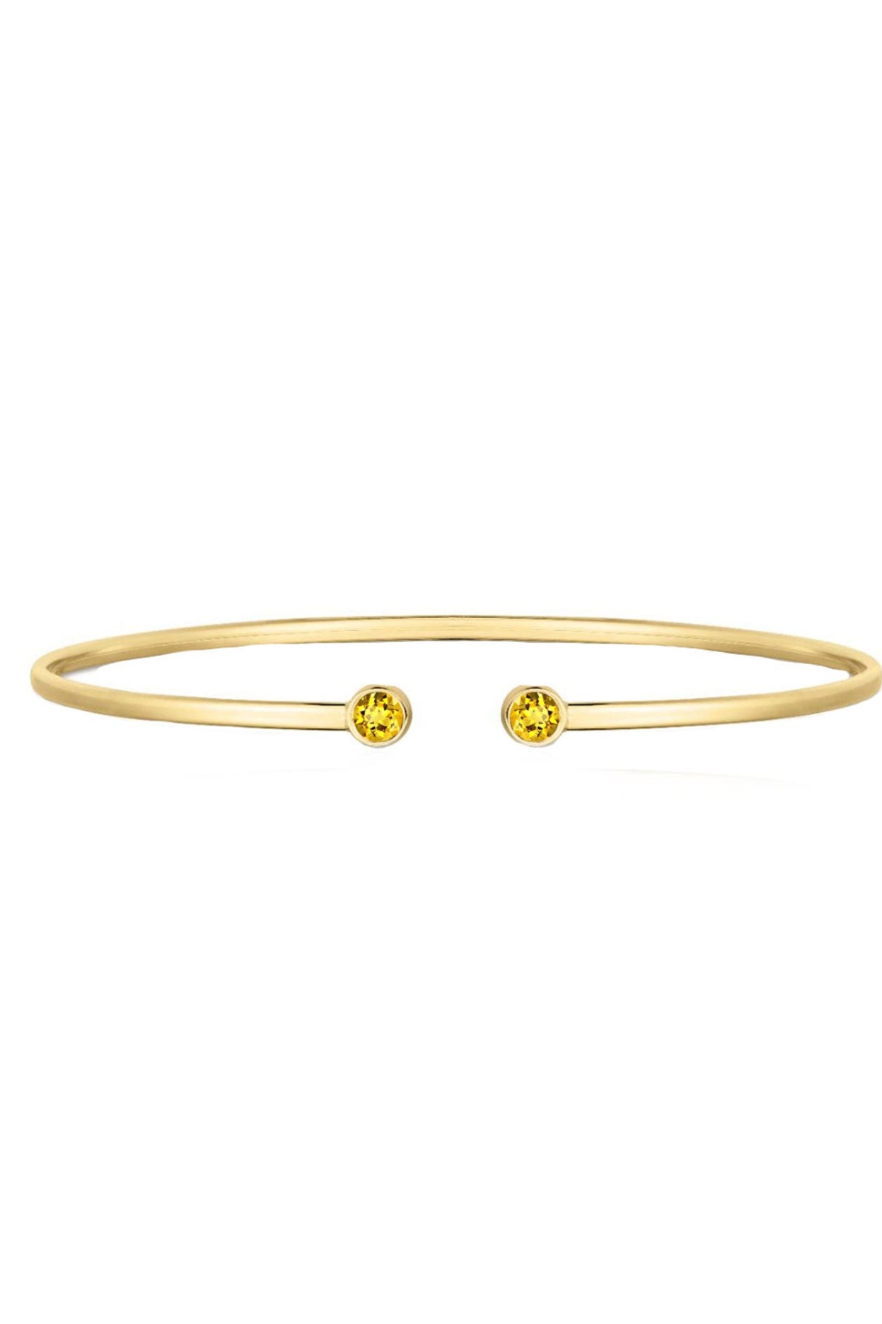 Citrine Open Cuff Bangle