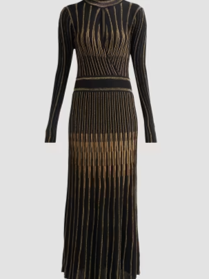 Alicia Lurex Sweater Dress