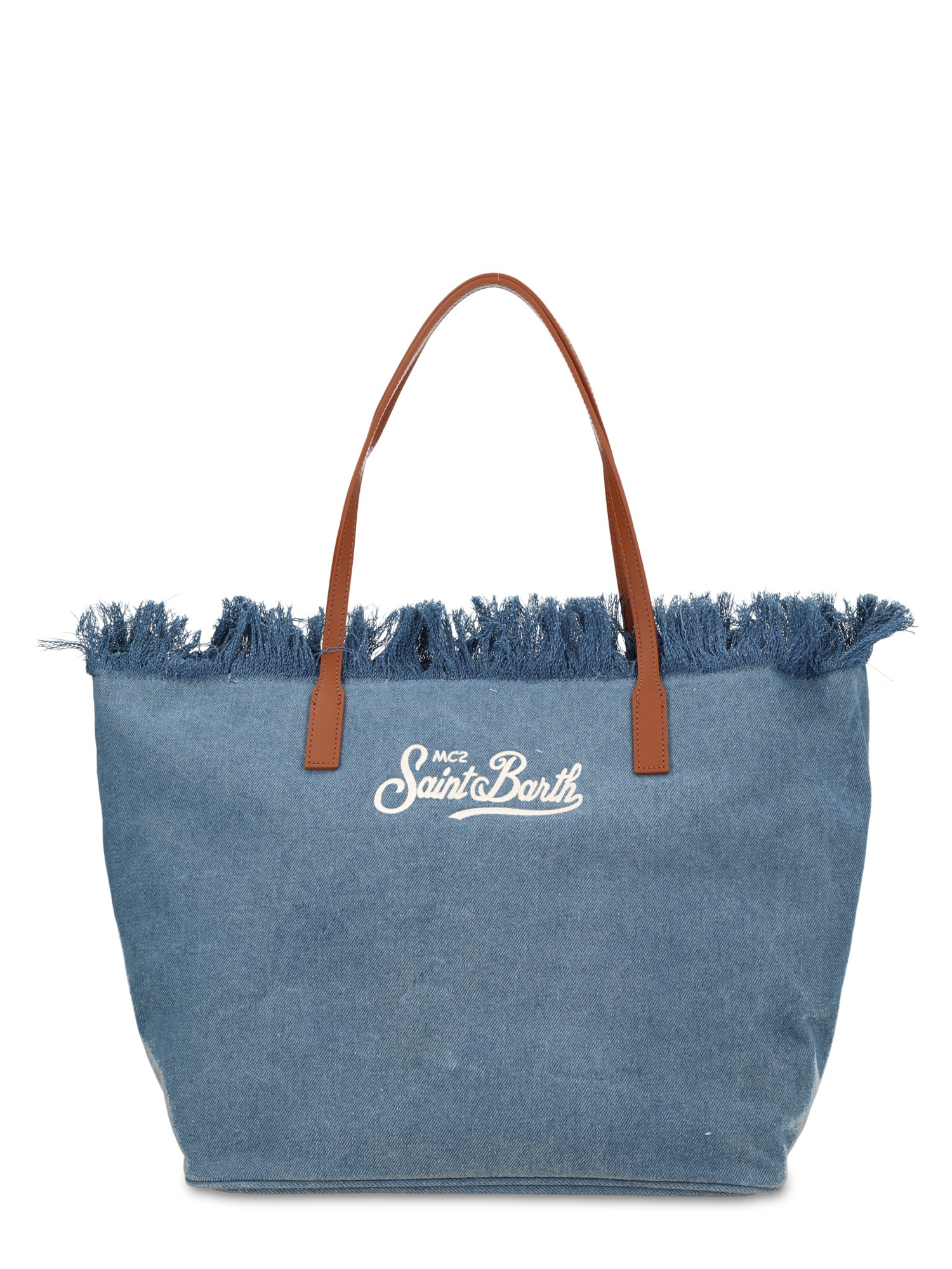 MC2 Saint Barth Borsa City In Denim Con Frange