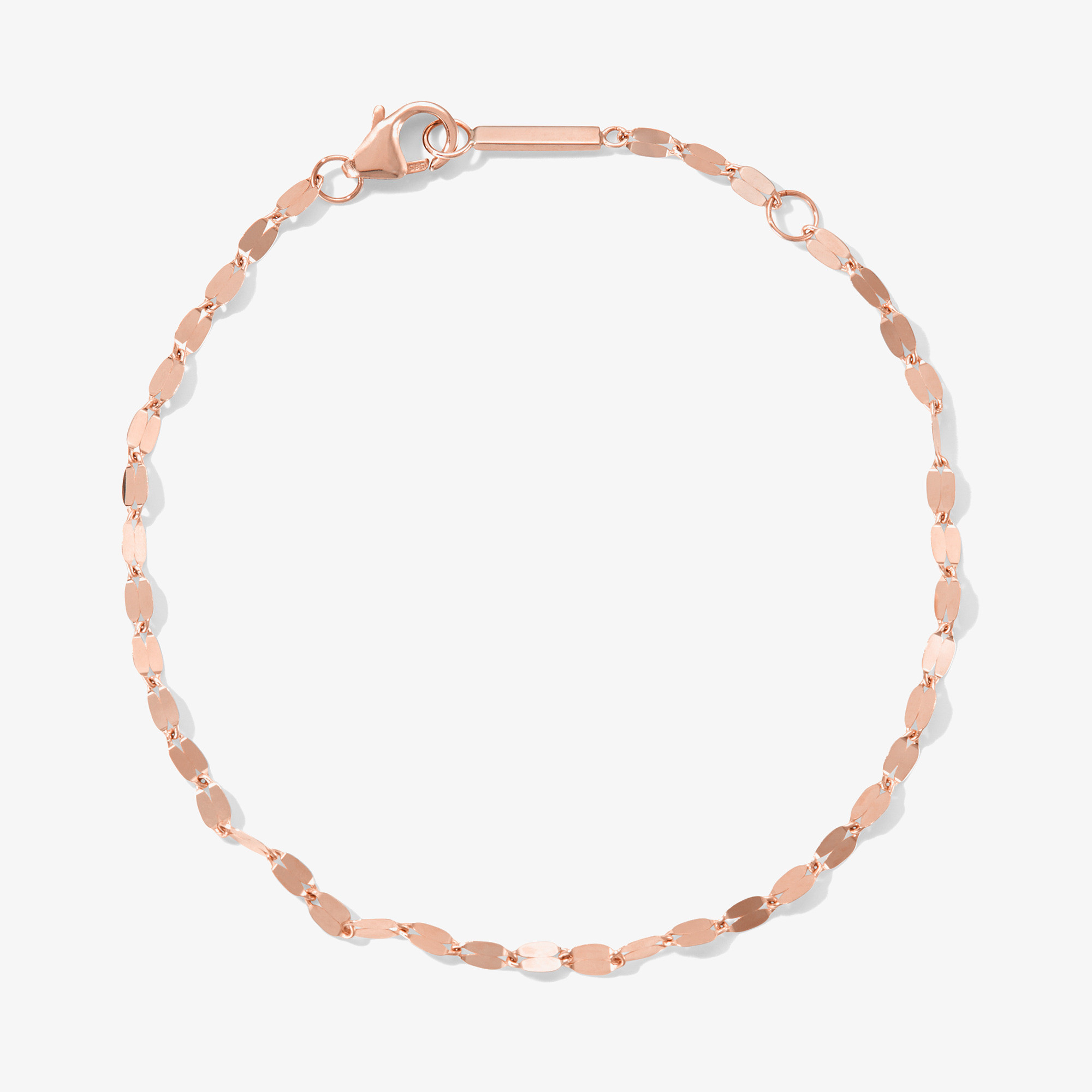Lana Jewelry 14K Rose Gold Mega Gloss Blake Chain Bracelet