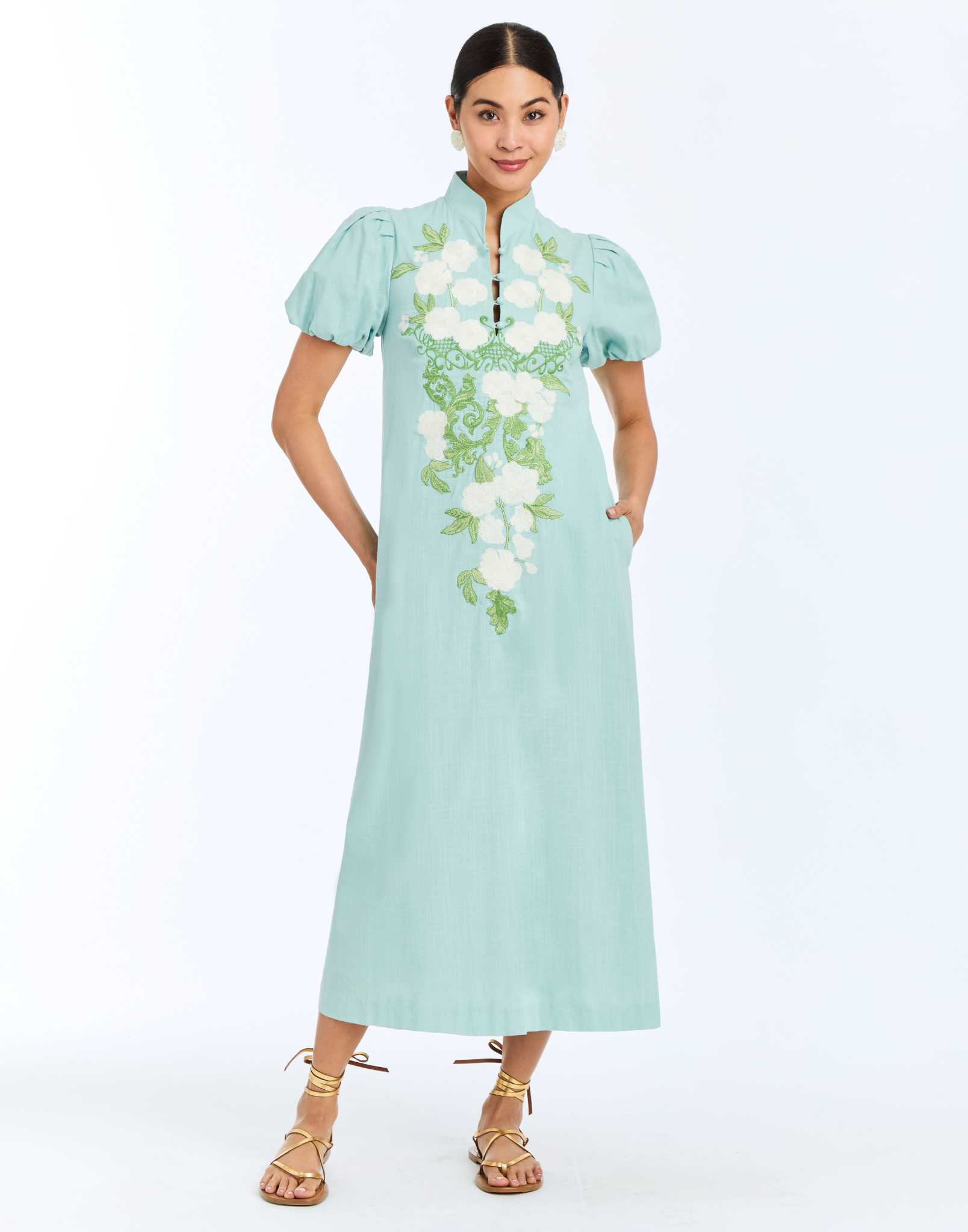 Elliana Barong Midi Dress