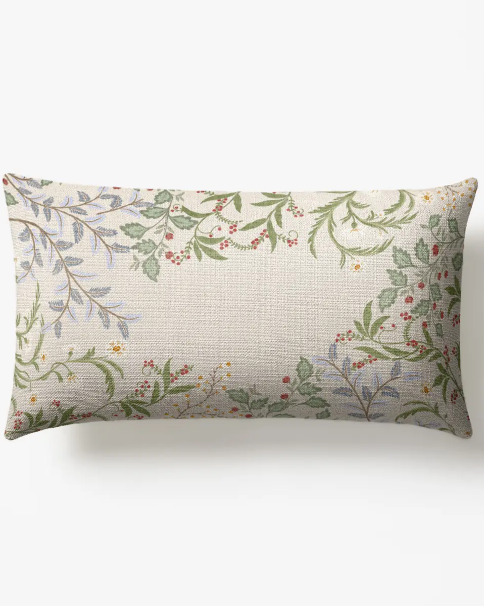 Woodland Flora Woven Pillow