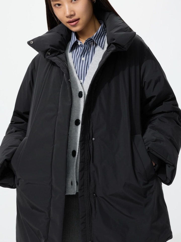 Non-Quilted Down Short Coat