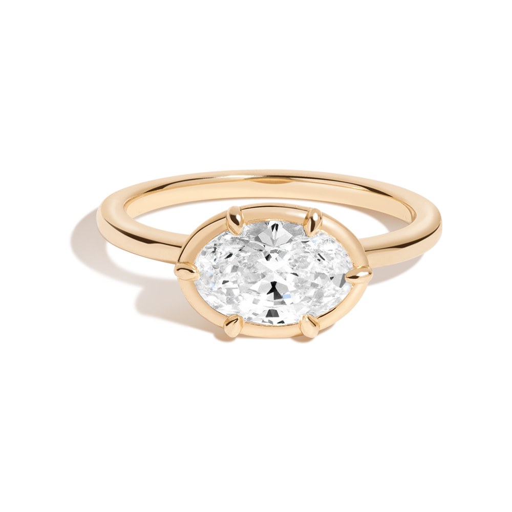 1ct Oval Lab Grown Diamond Georgian Ring