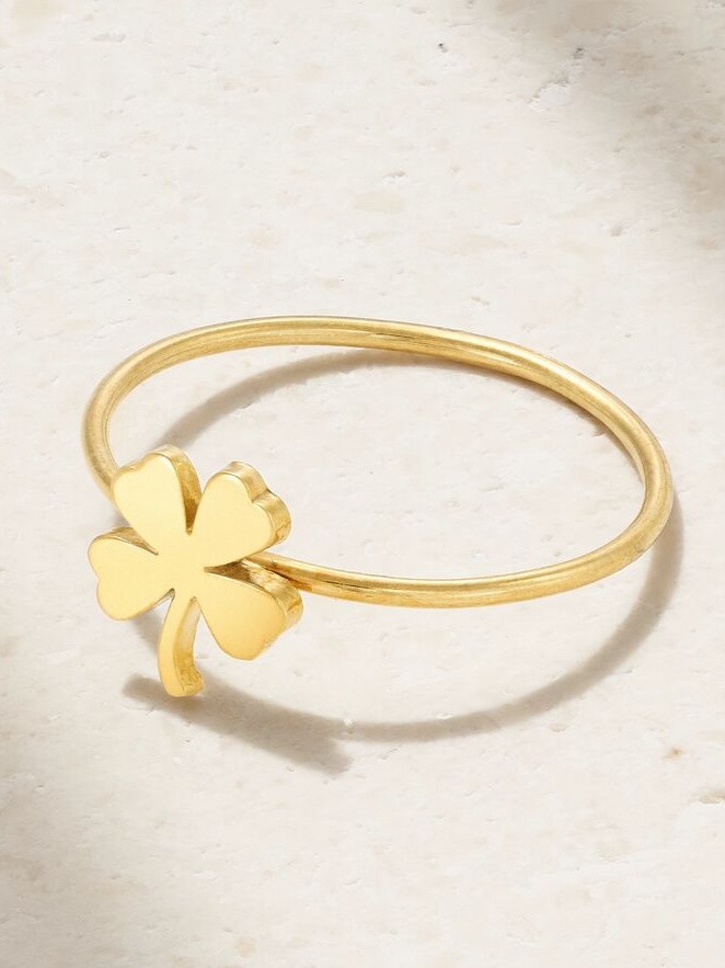 Mini Clover 18-karat gold ring