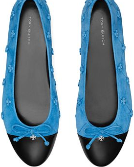 Women's Cap Toe Bunny Knot Suede Ballet Flats - Exclusive