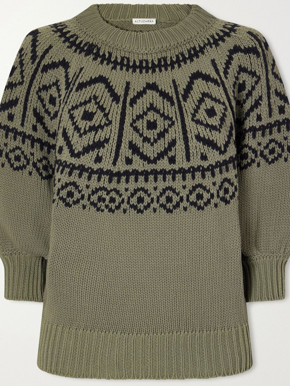 Howard Intarsia-Knit Cotton-Blend Sweater