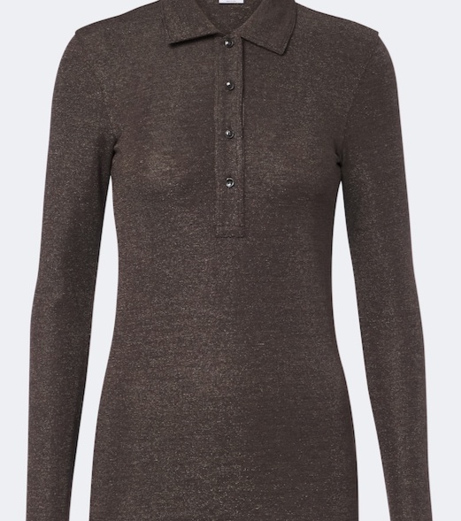 Wool-blend polo sweater