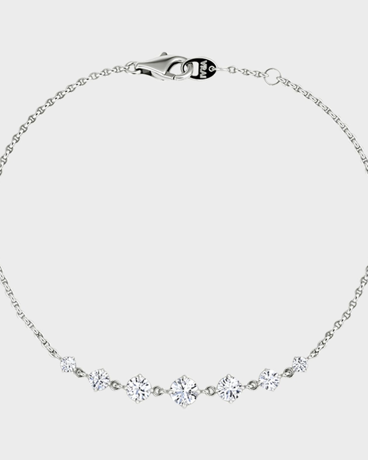 Linked 14K White Gold Lab Grown Diamond Tennis Bracelet, 0.85tcw