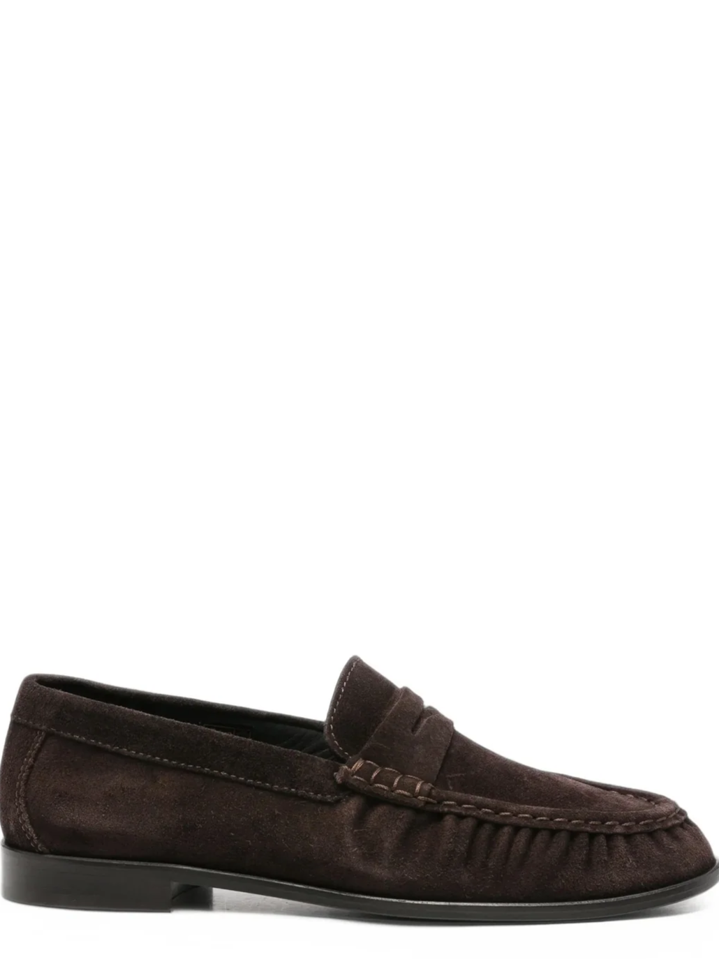 Poeve Ruched Suede Loafers