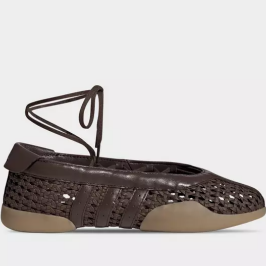 Women's adidas Originals Taekwondo Mei Woven Leather Ballet Casual Shoes
