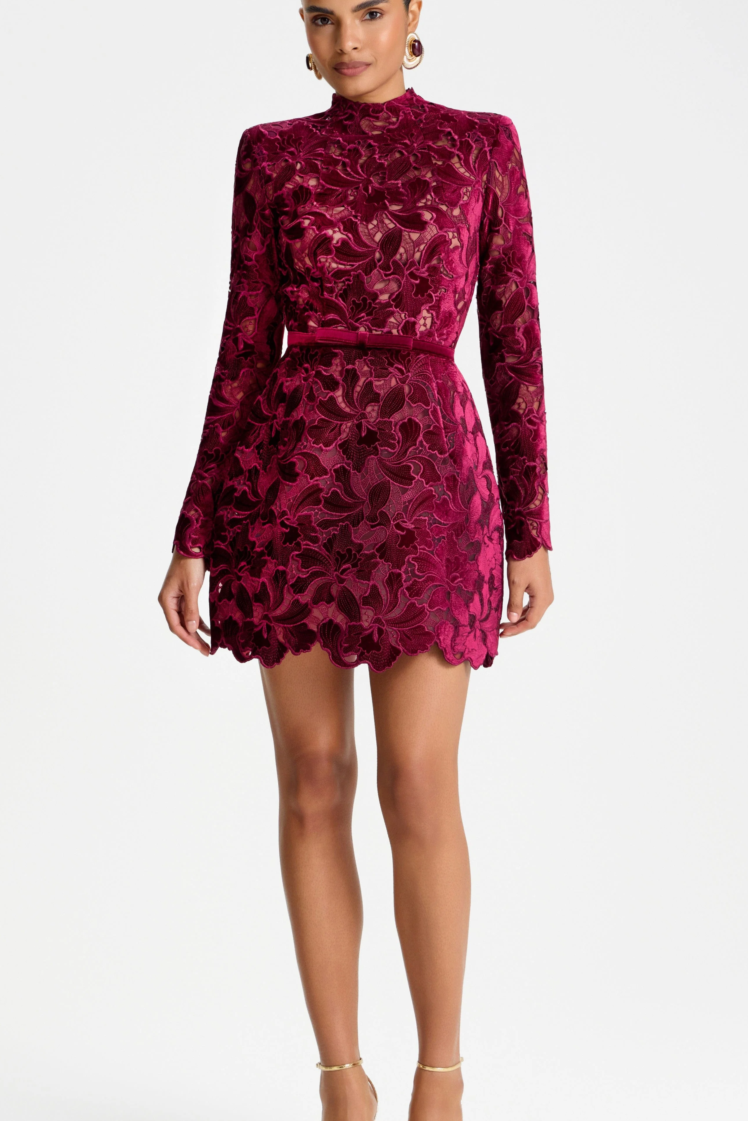 Lydia Burgundy Dress