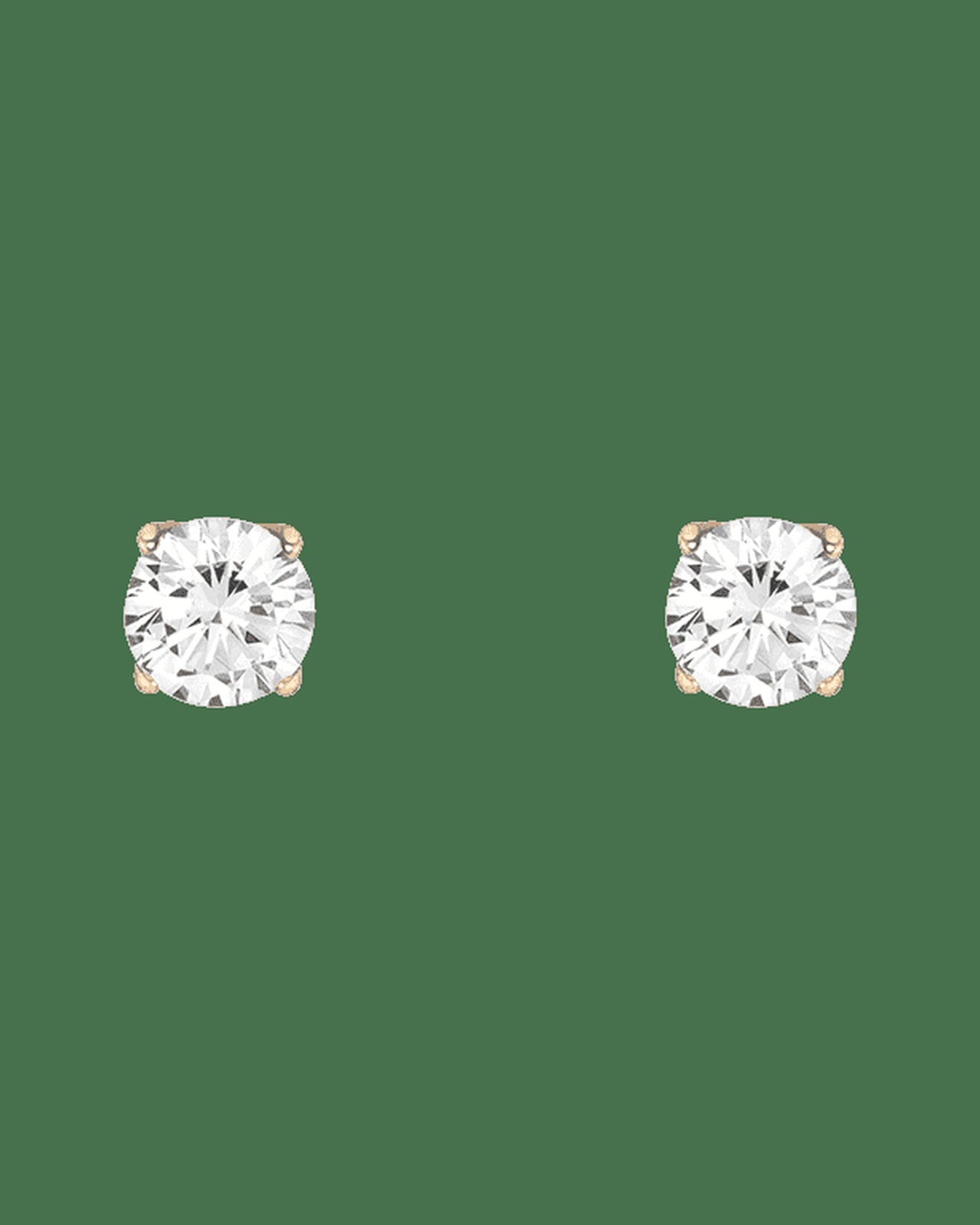 AUrate New York Round Gemstone Solitaire Stud Earrings