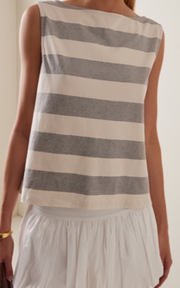 The Jersey Striped Cotton Tank Top