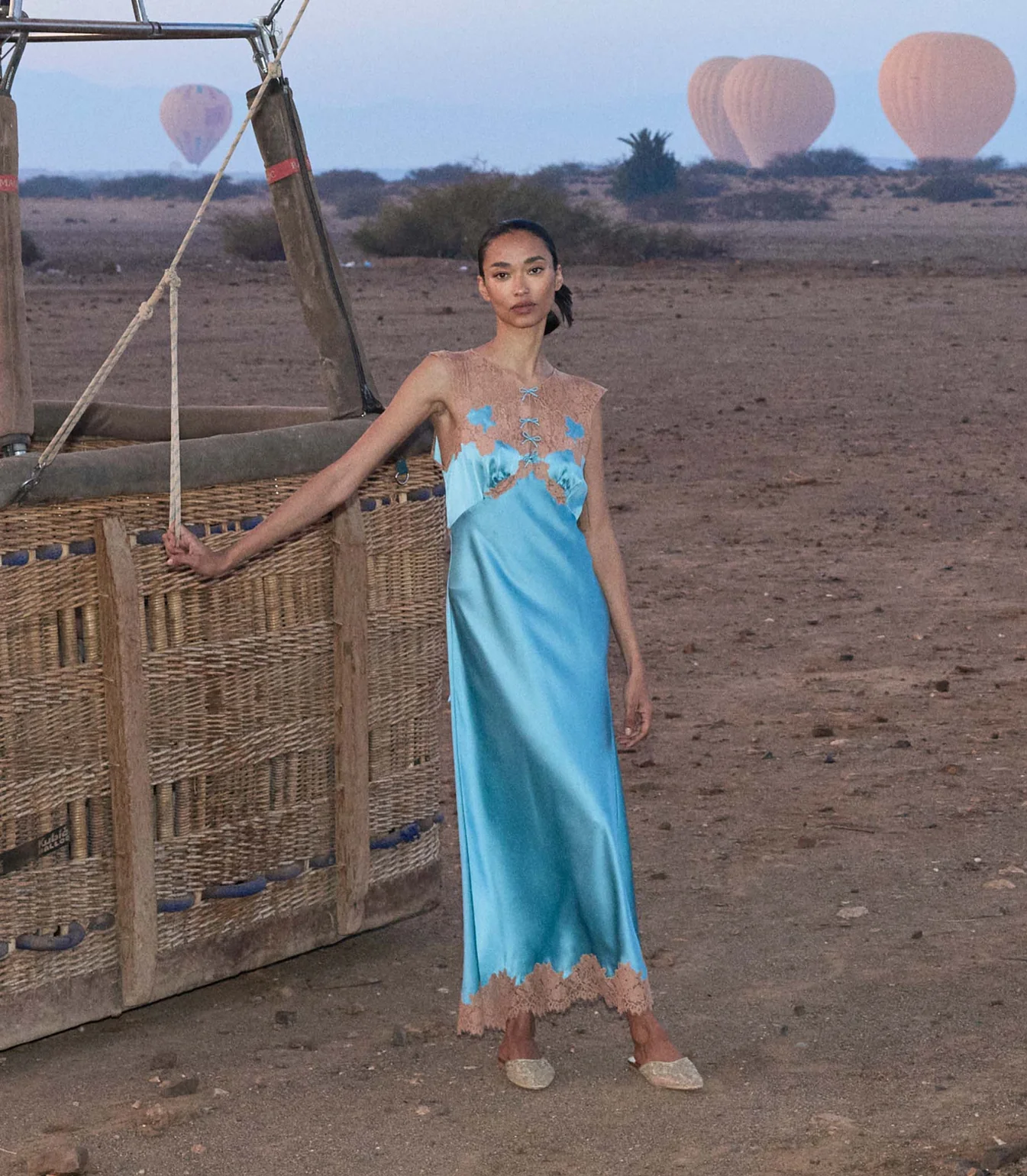 Doen DOEN MARCELLE DRESS IN DEEP AQUAMARINE