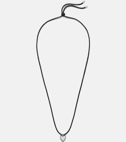 Puffy Heart silver-plated pendant necklace