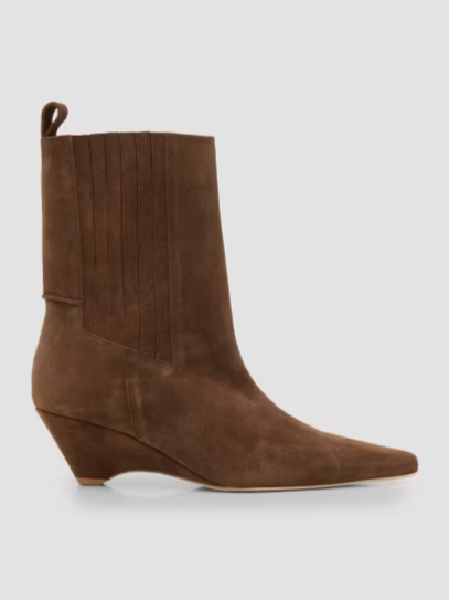 Parker 60MM Curved-Wedge Suede Chelsea Boots