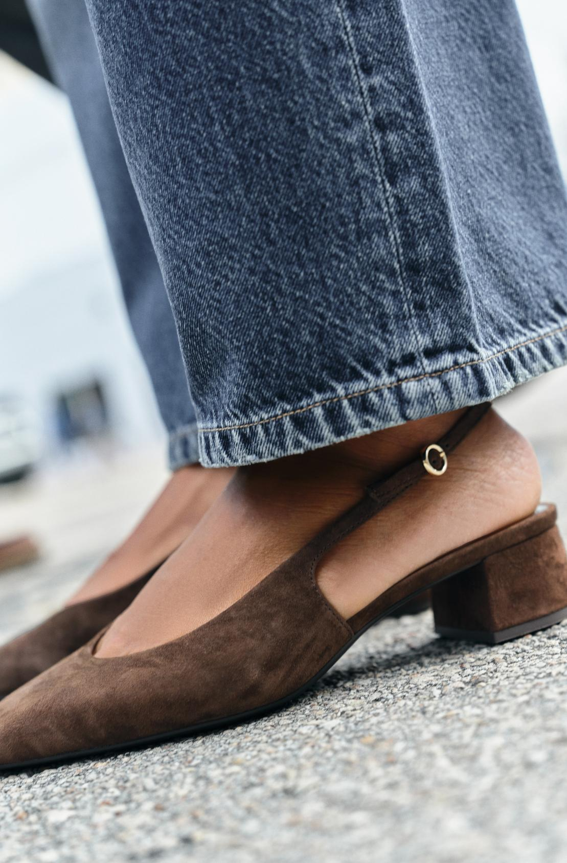 ZARA SUEDE SLINGBACKS