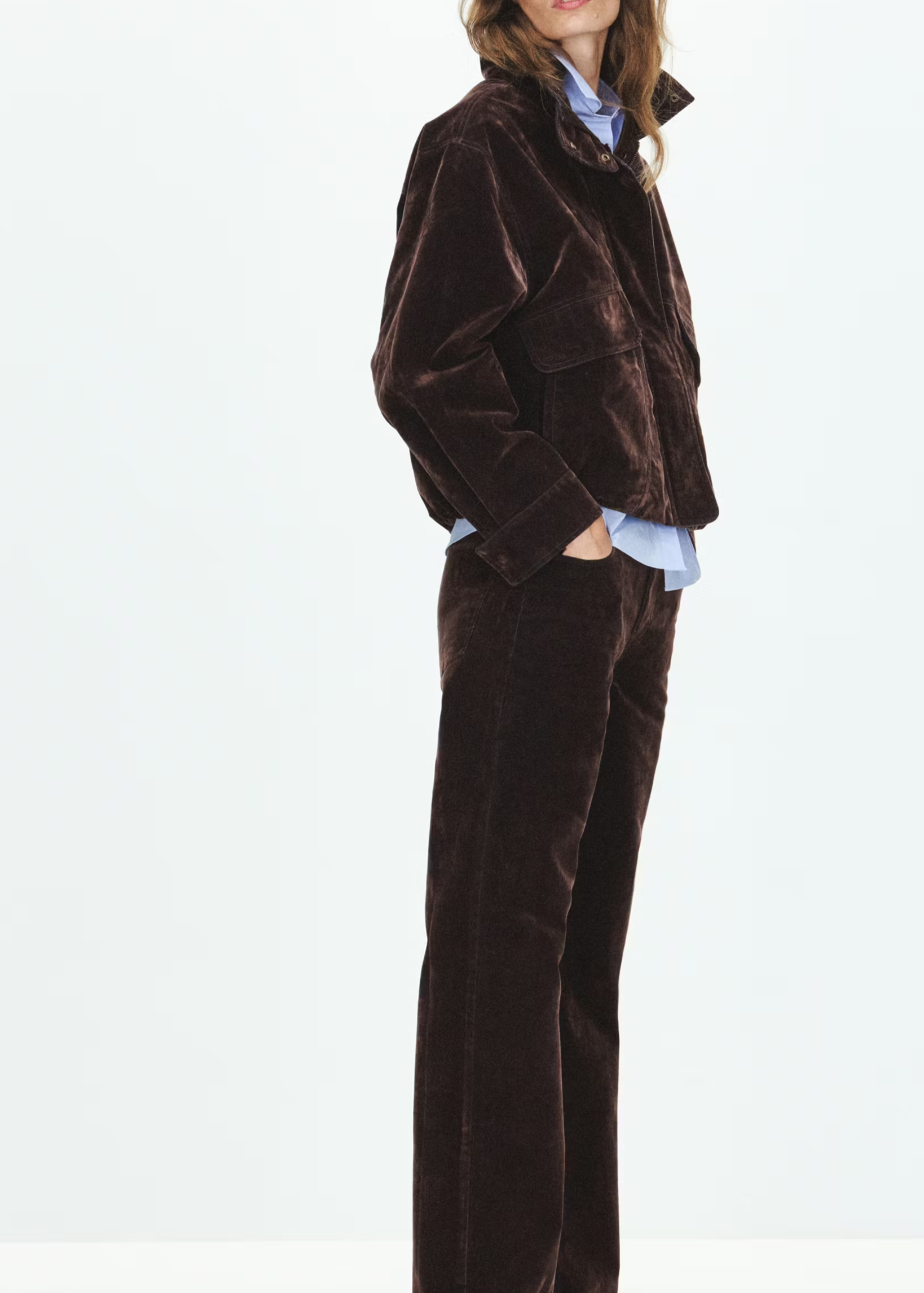 Straight-Leg Flocked Jeans