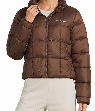 Puffect III Stand Collar Zip Front Quilt Cropped Jacket