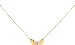 Gold Vermeil Diamond Accent Butterfly Pendant Necklace