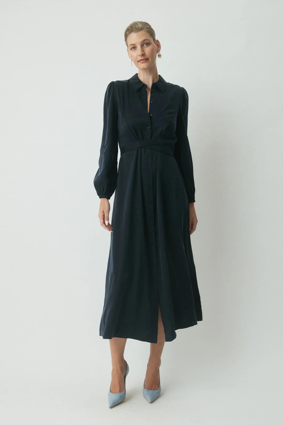 Harbor Maxi Shirt Dress - Midnight