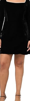 Women's Plus Pearl Square Neck Skater Dress